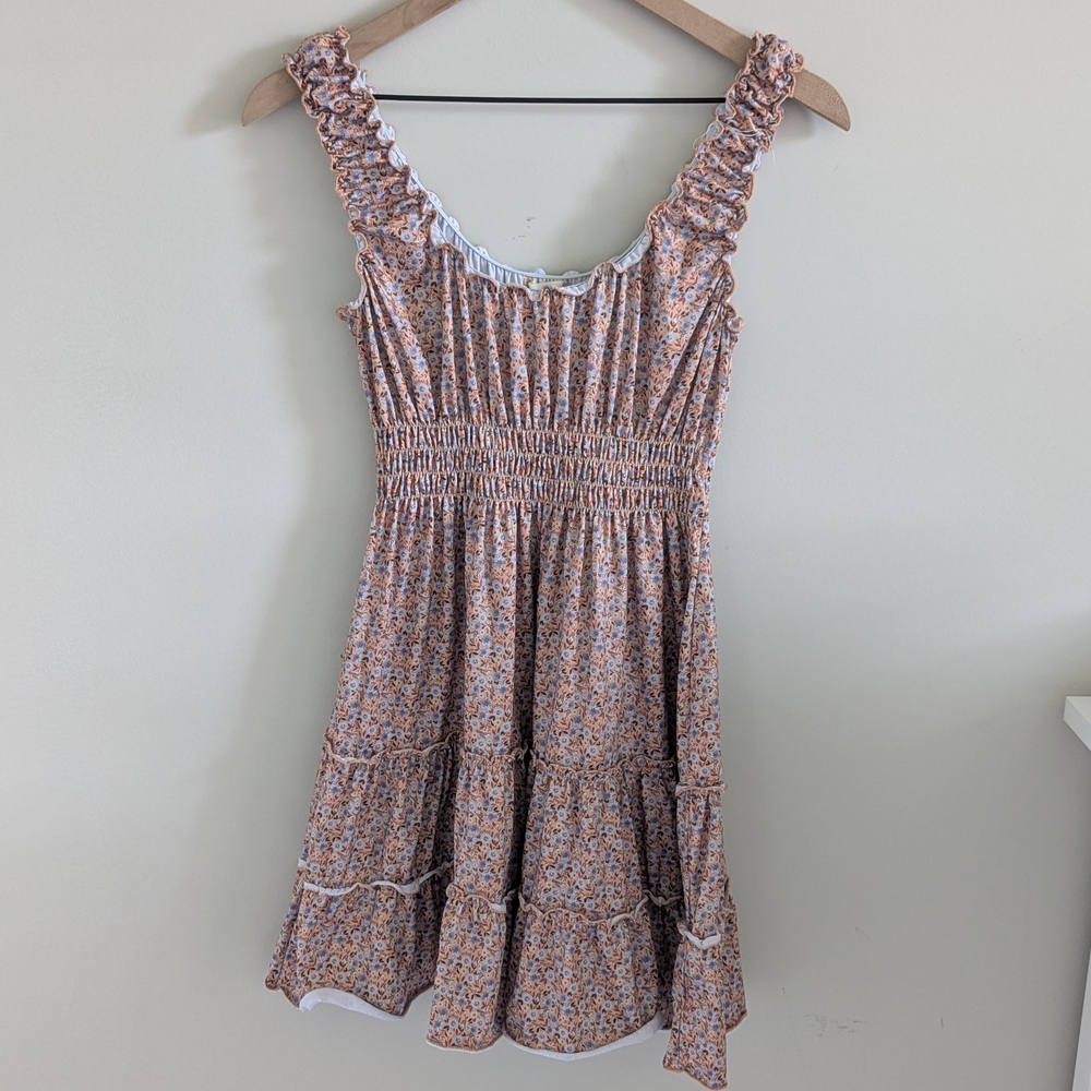 Altar'd State Floral Ruffle Mini Dress